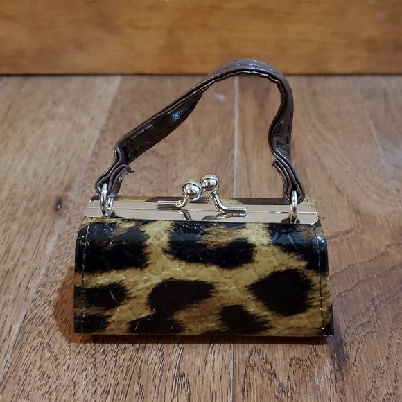 Tic tok lipstick purse 4" Brown B6 - Picture 1 of 7